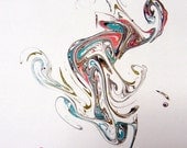 Inuit - The Original "Marbled Graphics"TM by Robert Wu, Original Marbling Art, Marbled Paper