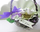 Whimsical Anthropologie Inspired Handmade Love Bird Wedding Cake Topper Unique