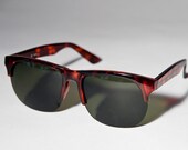 Vintage Brown Fashion Indie Urban Glossy Sunglasses A22