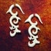 Fake Gauge Earrings - Bella Curls - Eco Friendly White Bone Jewelry