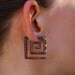 Fake Gauges - Square Spirals w/ Inlays - Organic Wood Earrings