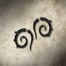Girl With The Dragon Tattoo - Lisbeth Spirals - Fake Gauge Eco-Friendly Horn Earrings