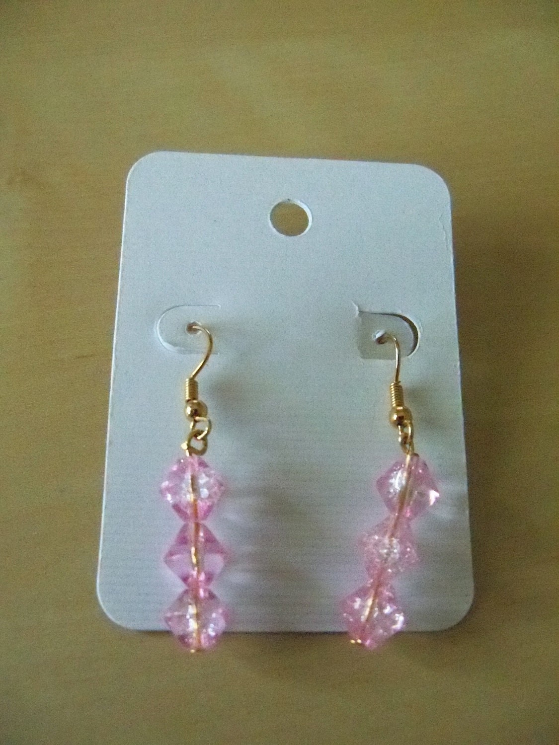 Pink Sparkle Beaded Earrings