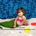 Crochet Mermaid Tail, Bikini Top and Star Fish Headband - Toddler - Photography Prop
