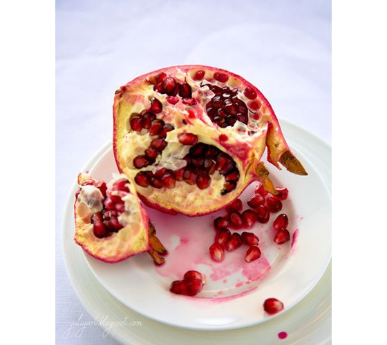 Pomegranate - fine art photograph love juicy fruit red sweet treat hot pink seed home decor print berry Carmine Burgundy