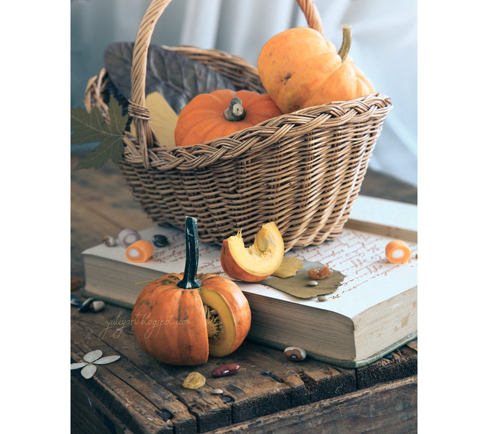 Pumpkin Season - fine art photo print autumn fall orange vegetable harvest interior decor Helloween food still life