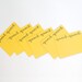 SALE Duck Stationery Set . Quack Quack . Modern Calligraphy . Mustard Yellow Cards with Duck Lined Aqua Envelopes . Set of 6
