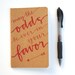 Hunger Games Notebook . Pocket Moleskine Cahier . Red Ink Calligraphy on Brown Kraft . Ruled . May the Odds Be Ever in Your Favor