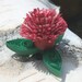 Fun quilled 3D clover flower magnet