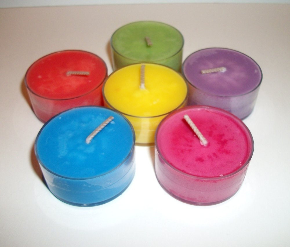 Set of 6 100% Pure Soy Tea Lights You Pick The Scents Try Me Multi-Pack