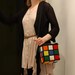 Felt Rubiks Cube Multicolor Bag
