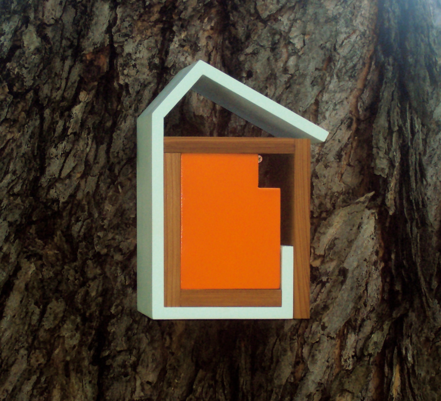 Wrap Modern Birdhouse in Vintage Orange