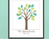 DIY Personalized Thumbprint Family Tree - Printable pdf Family Art Project