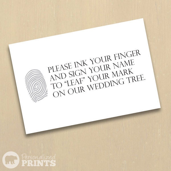 SALE - Fingerprint Wedding Tree with Love Birds - 100 Signature Print