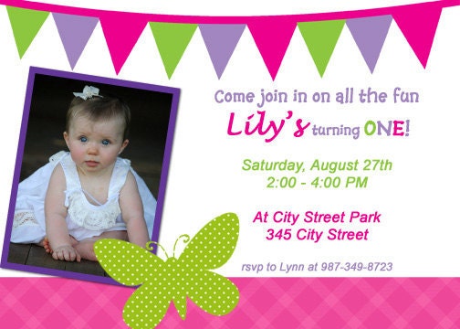 You Print Butterfly Birthday Invitation Il_570xn