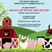 Printable Farm Animals birthday party invitation