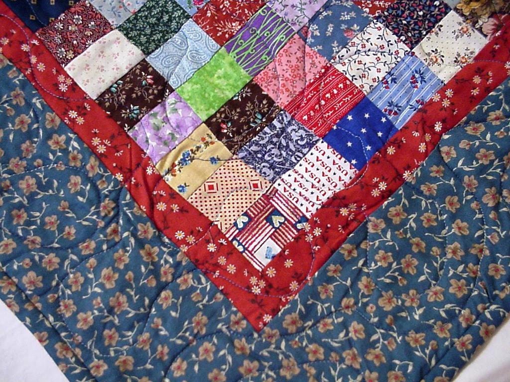 Patchwork Scrap Quilt Original Calico Wall Hanging Baby Quilt Table Runner Topper Home Decor OOAK itsyourcountry