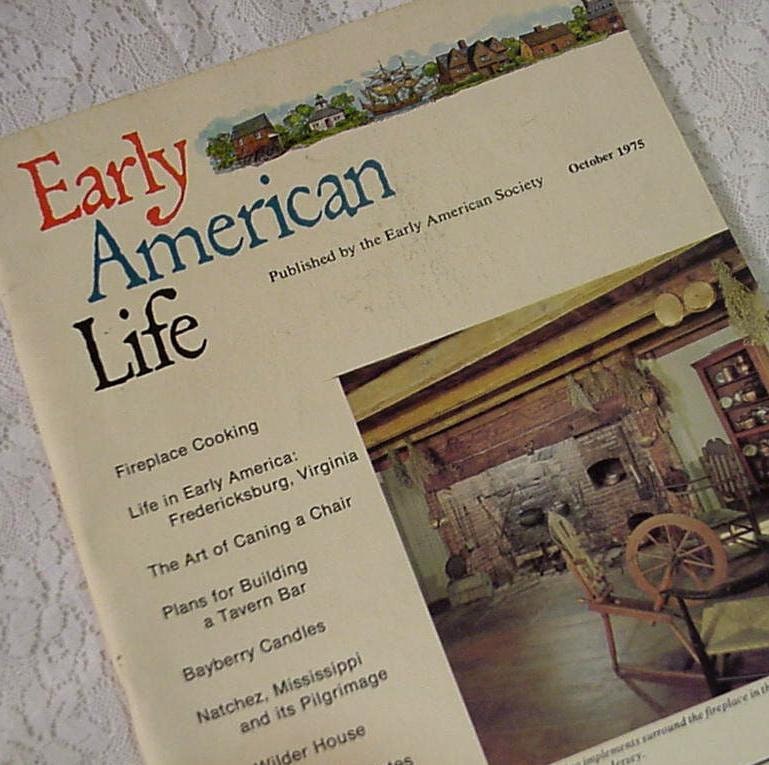Vintage Early American Life Magazine October 1975 Art of Caning a Chair by Early American Society itsyourcountry