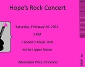 PRINTABLE Concert Ticket - Custom Rock Star Party - BellaGrey Designs Il_170x135