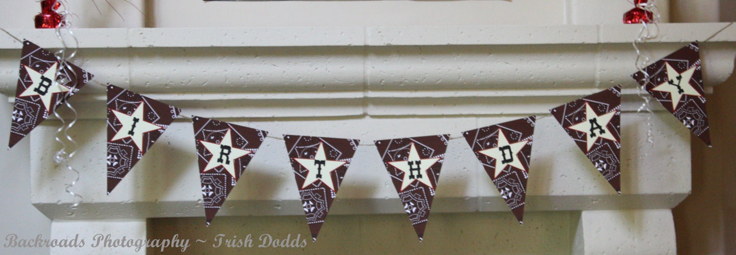 CUSTOM Birthday Banner - Custom Hoe Down Party Collection - by BellaGrey Designs Il_570xn