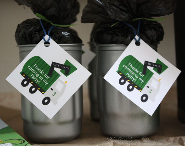 Garbage Trash Truck Birthday Party Favor Tags Printable Il_570xn