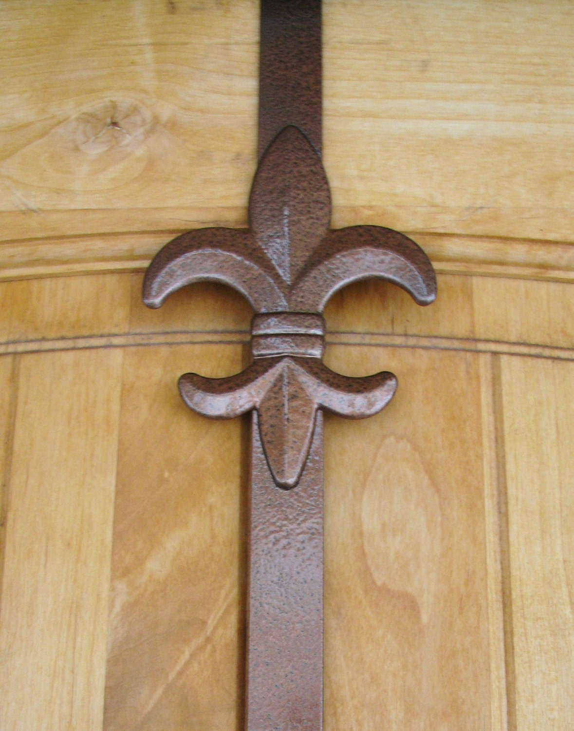 Hammered Bronzed Copper Metal Wreath Hanger- Door Hook-Holiday Wreaths-Door Decor-Choose your color--Black-Brown-Ivory-Copper-silver