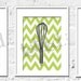 Kitchen Art Prints - Chevron Kitchen Set of 6- 5X7 Inches, Choose colors and custom sizes, Fathers Day, Mothers Day