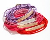 Personalized wish bracelet- wrap cord goldfilled