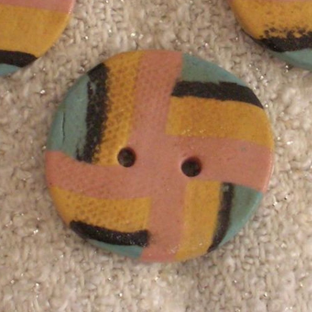 Handmade Buttons, Patterned Porcelain Pastels