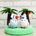 Love birds 'I Do" banner wedding cake topper Deco Gift