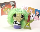 ON SALE Jem Misfits Crochet Pizzazz Guitarist Amigurumi Doll
