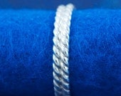 Women's Nautical Rope Sterling Silver Wedding Band Ring