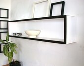 Modern Wall Book Case Decor for Home Decor  Office Book Shelf White Black Dark Chocolate Modular Wood Floating Shelf