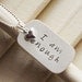 Inspirational Affirmation Necklace - I am Enough Sterling Silver Hand Stamped Necklace - Personalized Custom Jewelry - River Valley Designs