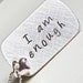 Inspirational Affirmation Necklace - I am Enough Sterling Silver Hand Stamped Necklace - Personalized Custom Jewelry - River Valley Designs