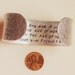 Custom Quote Cuff Bracelet Silver Hand Stamped 1 inch Aluminum Hidden Message Personalized Text Textured Finish Adjustable Cuff