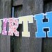 Birthday Banner - Bright Colors - Cut Out Letters