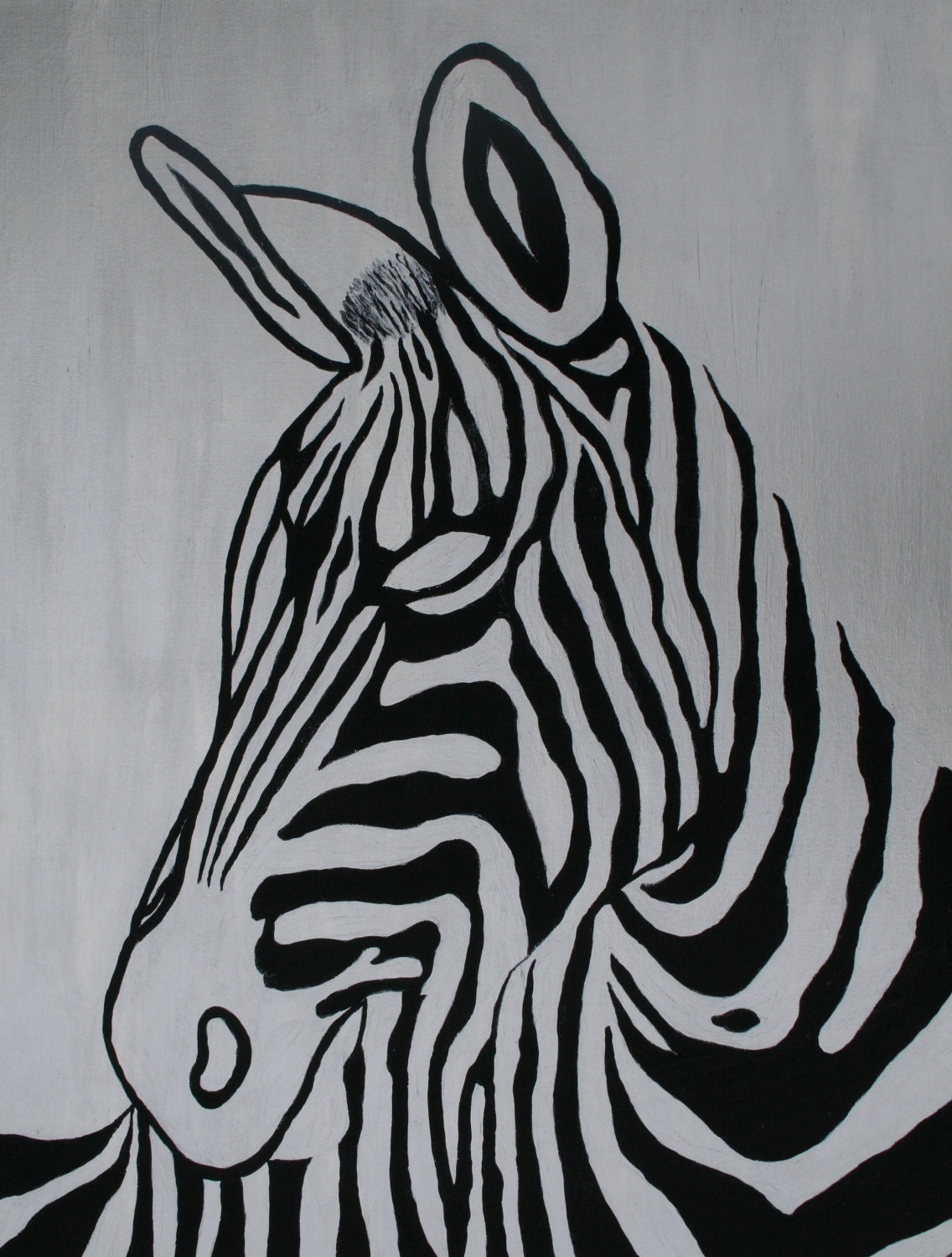 abstract zebra painting