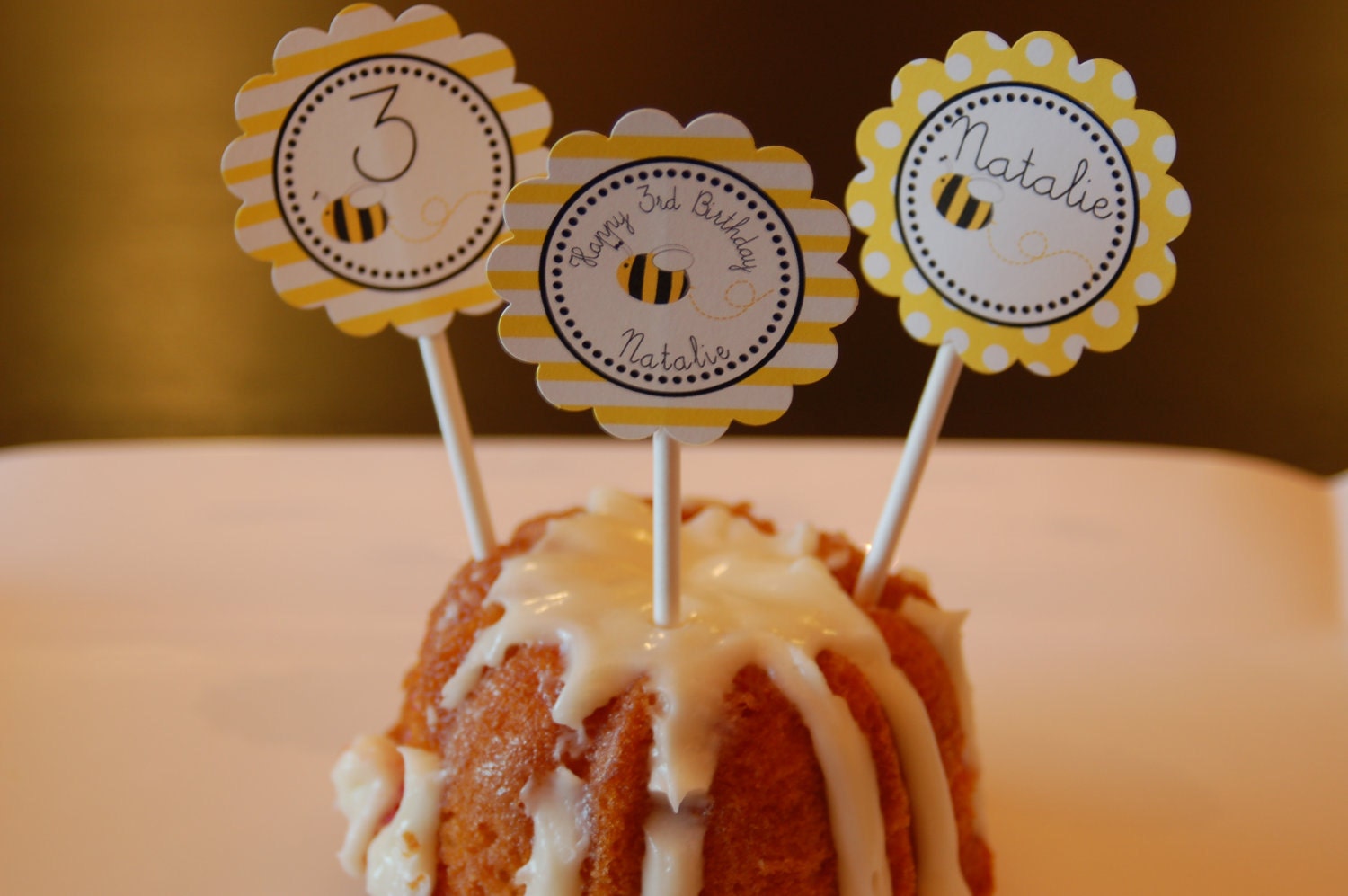 Bumble Bee Cupcake Toppers/Tags