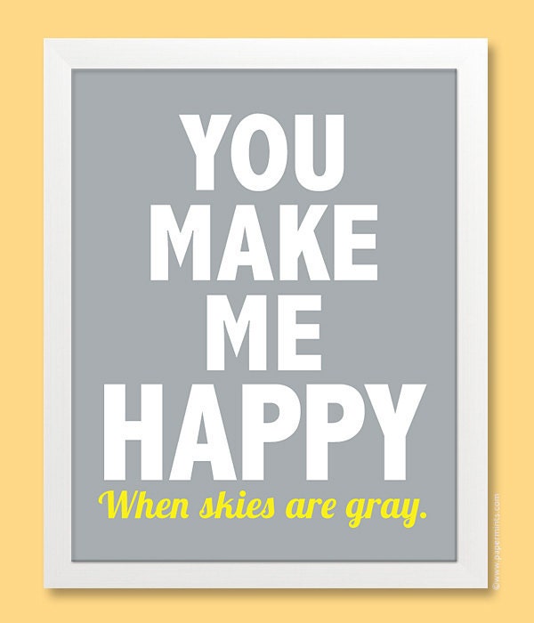 You Are My Sunshine Print (Set of 2 Prints) - 8x10 - Nursery Wall Art, Typographic Print