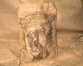 Christmas Collection Muslin Favor Bag Vintage Santa Design Christmas Collection ECS