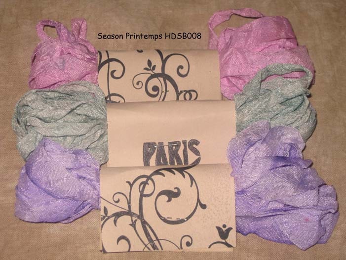 Seam Binding Hand Dyed - Distress Antiqued Vintage Inspired - Crinkled - Printemps Season Paris Market (HDSB008) ECS