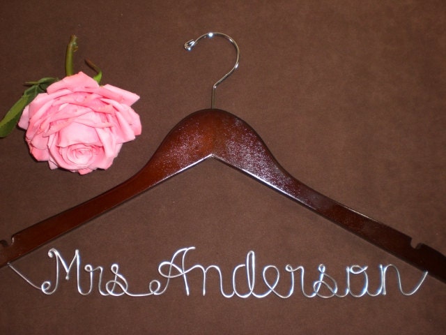 Hanger one Line, Personalized Custom Bridal Hanger, Brides Hanger, Bride, Name Hanger, Wedding Hanger, Personalized Bridal Gift