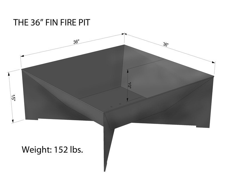 The Fin Fire Pit 36"