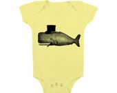 Baby Children's Clothing WHALE - Yellow- (4 COLORS)  Infant Baby Toddler Onesie Bodysuit (chbb)