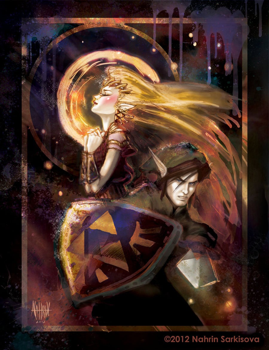 Nintendo Legend of Zelda Art Print 13x19 Link Princess Zelda
