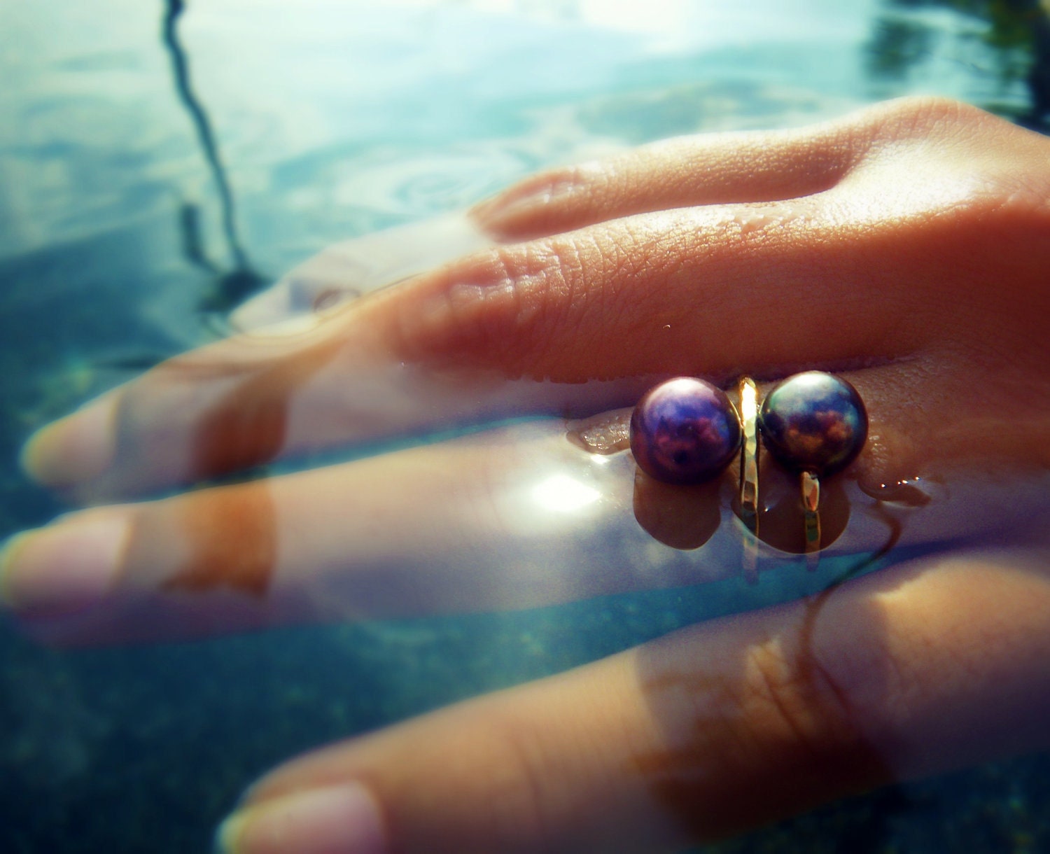 Wrapped Around Your Finger Ring with Freshwater Pearls and Gold-Filled base