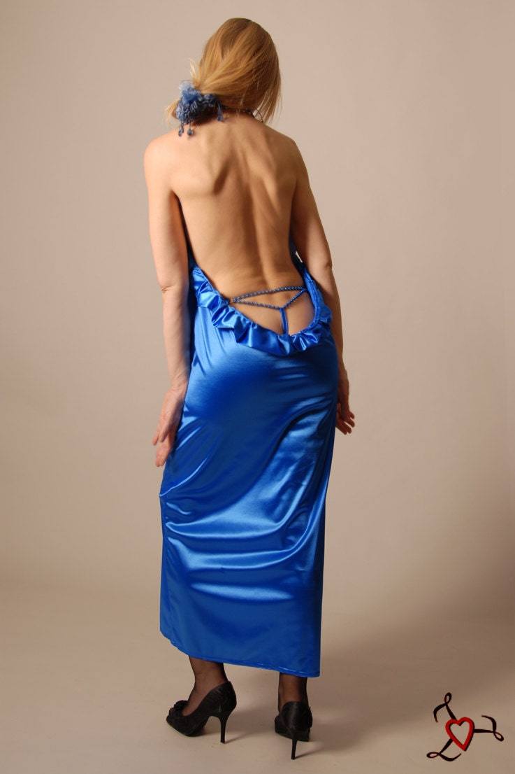 Very Sexy Dress, Blue, G string, Size M to L, Worldwide Shipping