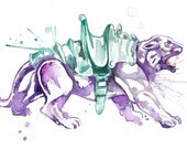 Masters of the Universe Panthor Watercolor