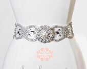 Bridal Sash Wedding Sash Belt Crystal Rhinestone Bridal Belt MONIQUE - ON SALE